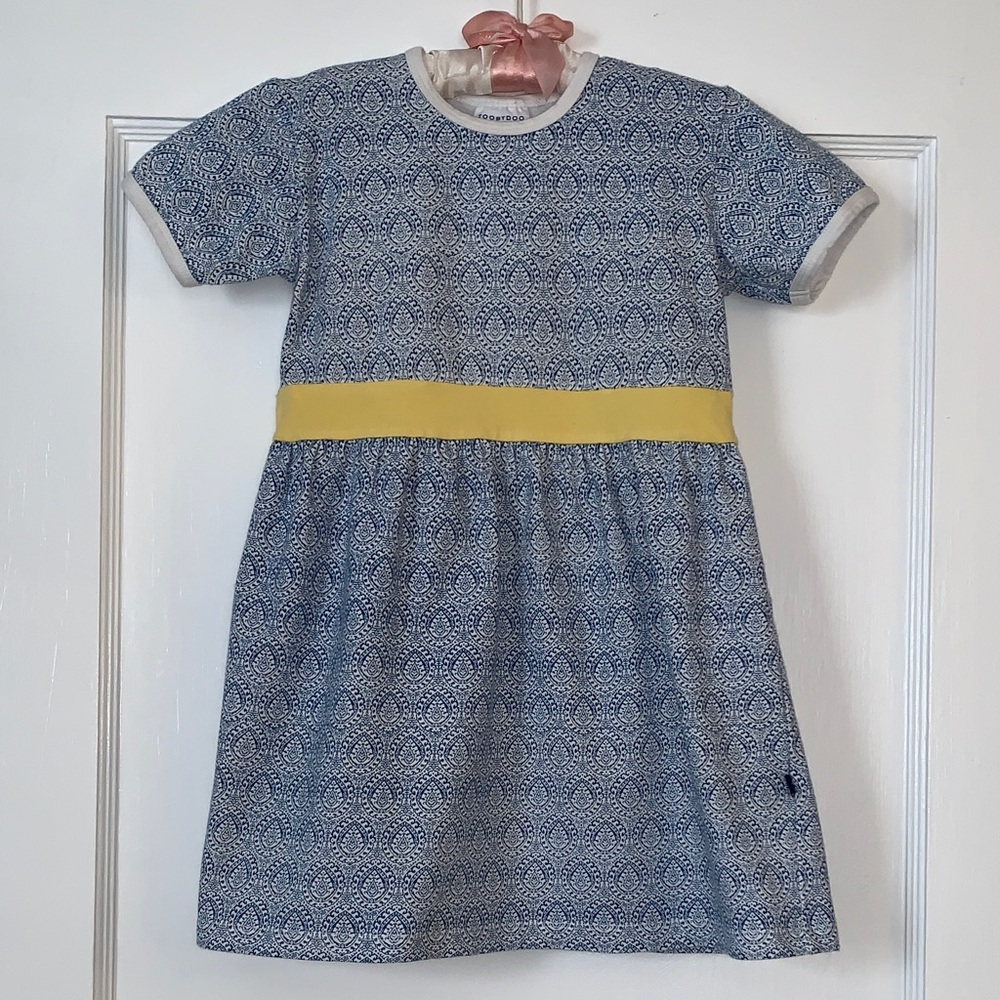 Toobydoo New York Blue & Yellow Dress 4 EUC